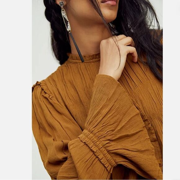 FREE PEOPLE Kelsey Blouse Shirt Size Small - Picture 5 of 9